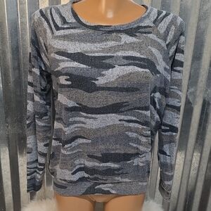 Buffalo David Bitton Heather Grey Camouflage Sweatshirt